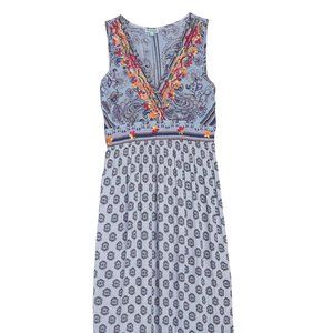 Nostalgia Apparel Embroidered Maxi Tank Dress XL